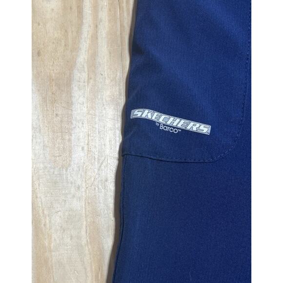 Skechers by Barco Women's Reliance Drawstring Pant Shaped-Leg Scrub Blue Size S - Picture 3 of 6